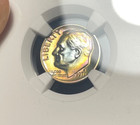 (#101719) Roosevelt Dime:  1971 S  NGC PF 67  Rainbow toning!      (see video!) — photo 3