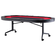 VEVOR Table De Poker Casino Ovale Pliable 229Cm 10 Joueurs Blackjack Texa Holdem