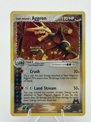 Team Magma's Aggron 7/95 EX Team Magma vs Team Aqua Holo Rare