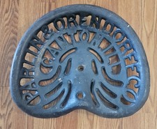 Rare Antique Original PARLIN & ORENDORFF CO CANTON ILL Cast Iron Tractor Seat