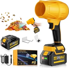 Portable Electric Cordless Leaf Blower – 400000RPM Handheld Blower with 4.0Ah Ba