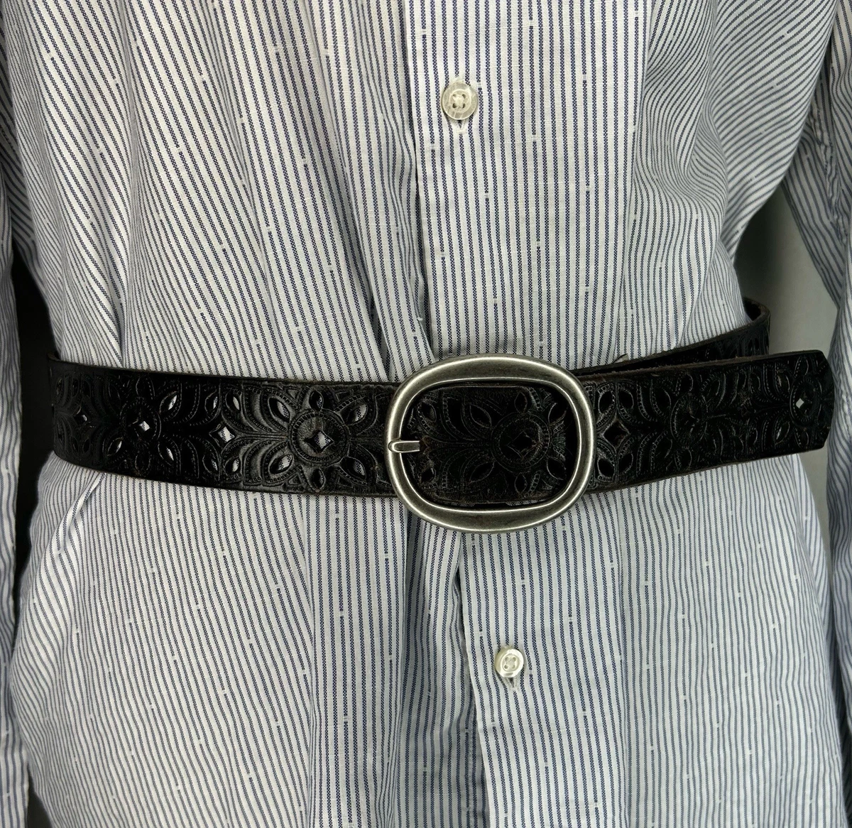 Vintage fossil belt women’s / silver tone buckle Fossil Silver Belts for Women for sale | eBay main image 2