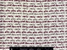 SUPER SNUGGLE FLANNEL Sewing Fabric 1.444 Yds (52") x 40" WINE Words