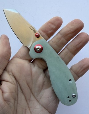 CJRB J1918-NTG SWAGGS MAILEAH LINER LOCK POCKET KNIFE NATURAL G-10, EXCELLENT!