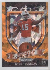 2021 Panini Prizm Draft Picks Crusade Orange Ice Prizm Greg Rousseau #179 03rx