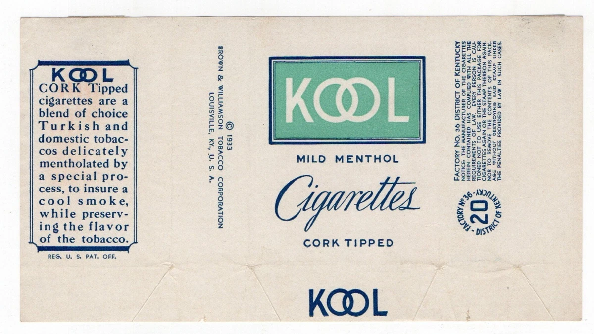 Kool Collectible Tobacco Cigarettes for sale | eBay