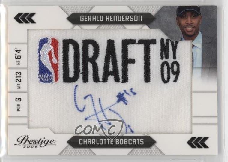 2009 Prestige NBA Draft Class /125 Gerald Henderson RPA Rookie Patch Auto RC fm0