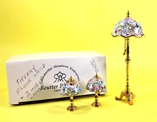 Reutter Porcelain Dollhouse Floor & Table Lamps Lot of 3 NIB Fancy