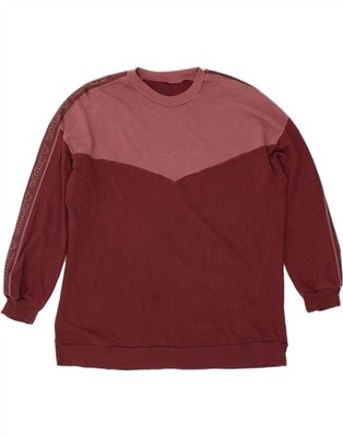 KAPPA Womens Oversized Graphic Sweatshirt Jumper UK 16 Large Maroon CA47