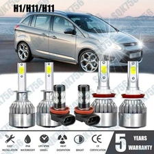 For Ford C-Max 2013-2017 -6X Led Headlight Hi/Lo + Fog lights Combo Bulbs White