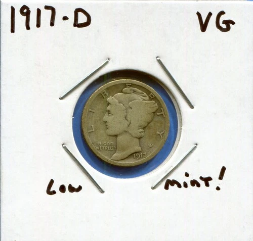 W@W 1917-d Mercury Dime !!!! ( Nice Coin !!!!)  VG !!!!!