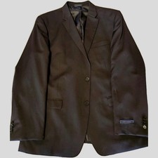 Tommy Hilfiger Mens Modern fit Suit Jacket Blazer 38 L Black Solid Stretch Wool