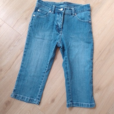 Caprihose, Kurze Jeans-Hose Gr. 152 Jeansblau für Mädchen von CRASHONE Bermudas