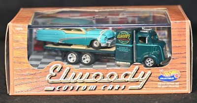 Elwoody Custom Cars COE Flatbed & Buick Wagon 1:64 Diecast Hot Wheels in box