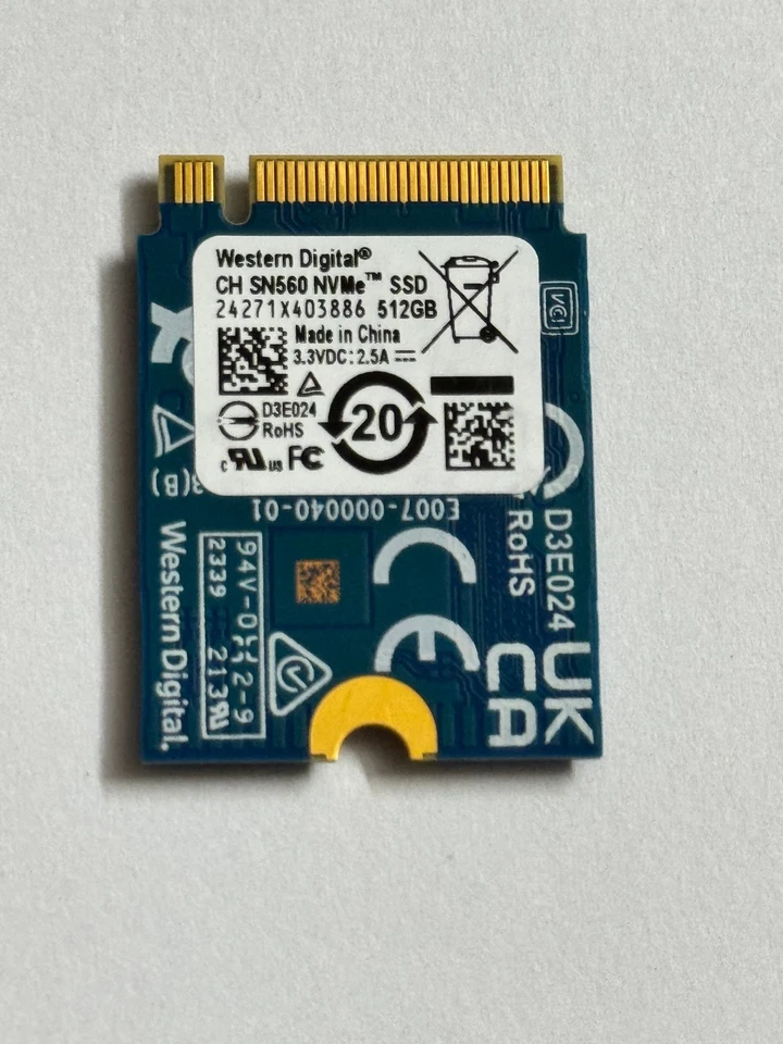 WD CH SN560 51GB M.2 2230 SSD NVMe PCIe 4 x 2 For Xbox Series X/S Expansion Card - Image 3 of 4