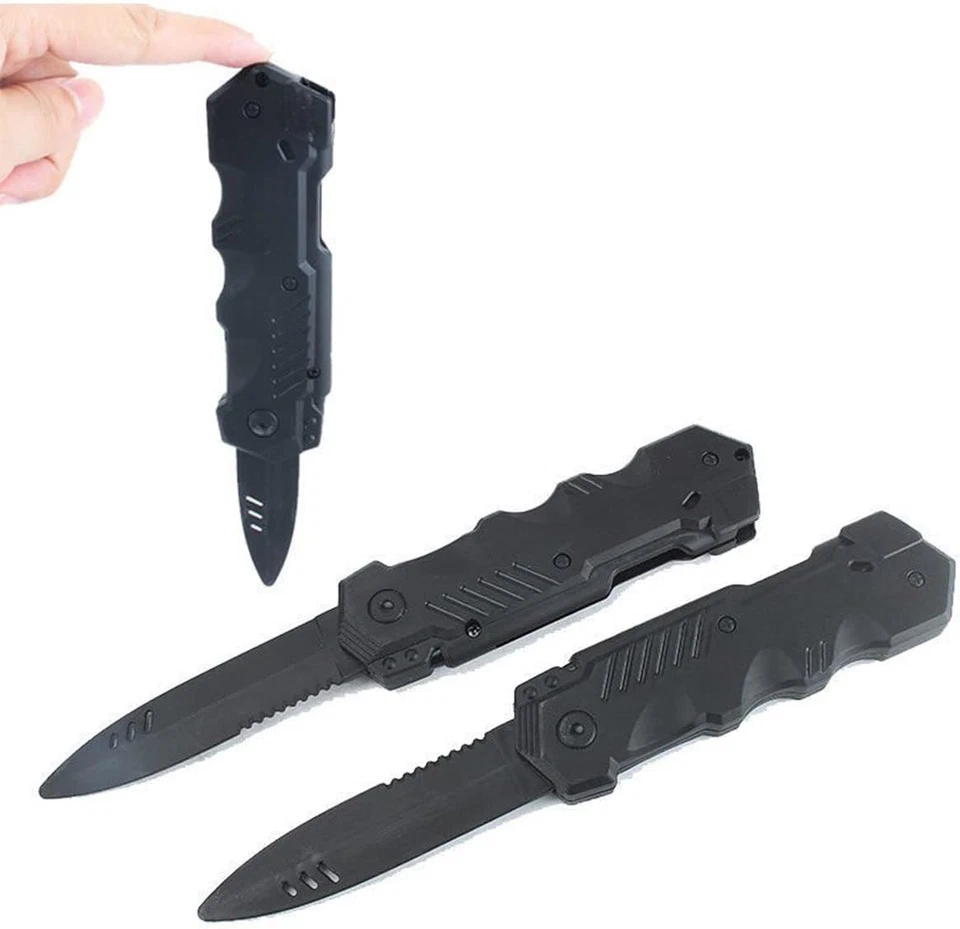 4pcs Retractable Fake Knife Slim Toy Weapon Plastic Prop Dagger Trick Blade for - Image 2 of 4