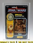 Vintage Kenner Star Wars Carded POTF 92 Back Paploo Action Figure AFA 60 Y-EX...