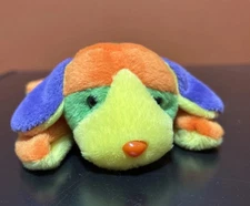 1997 Stuffins Lumpys Gang Series 11 Deion Neon Dog Bean Bag Plush Collector Card