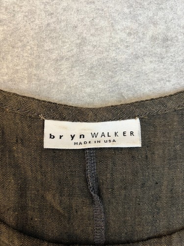 Bryn Walker abito tubino lino donna medio senza maniche Lagenlook made in USA - Foto 7 di 13