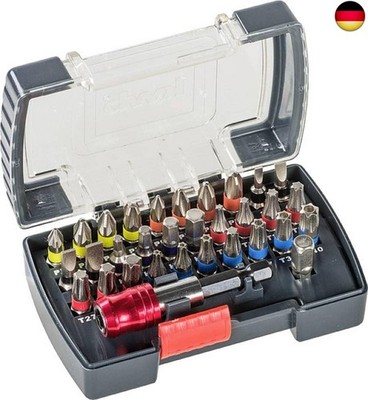kwb Power Universelle Bit-Box-Set ? 32-tlg inkl. Bits, Schnellwechsel-Bithalter