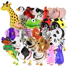 Folienballon Geburtstag Tiere Airwalker Pets zum Befüllen mit Helium Set
