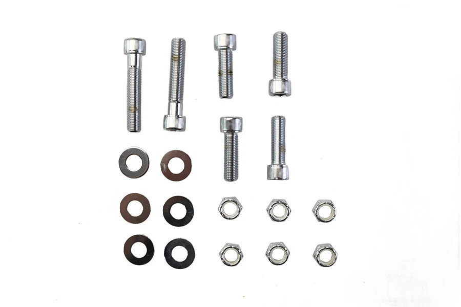 Kit de pernos de puntal de guardabarros Allen cromado para Harley Davidson Foto 2 de 4