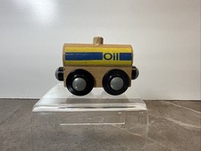 Wooden Railway Oil Tanker Train works w Thomas  Brio