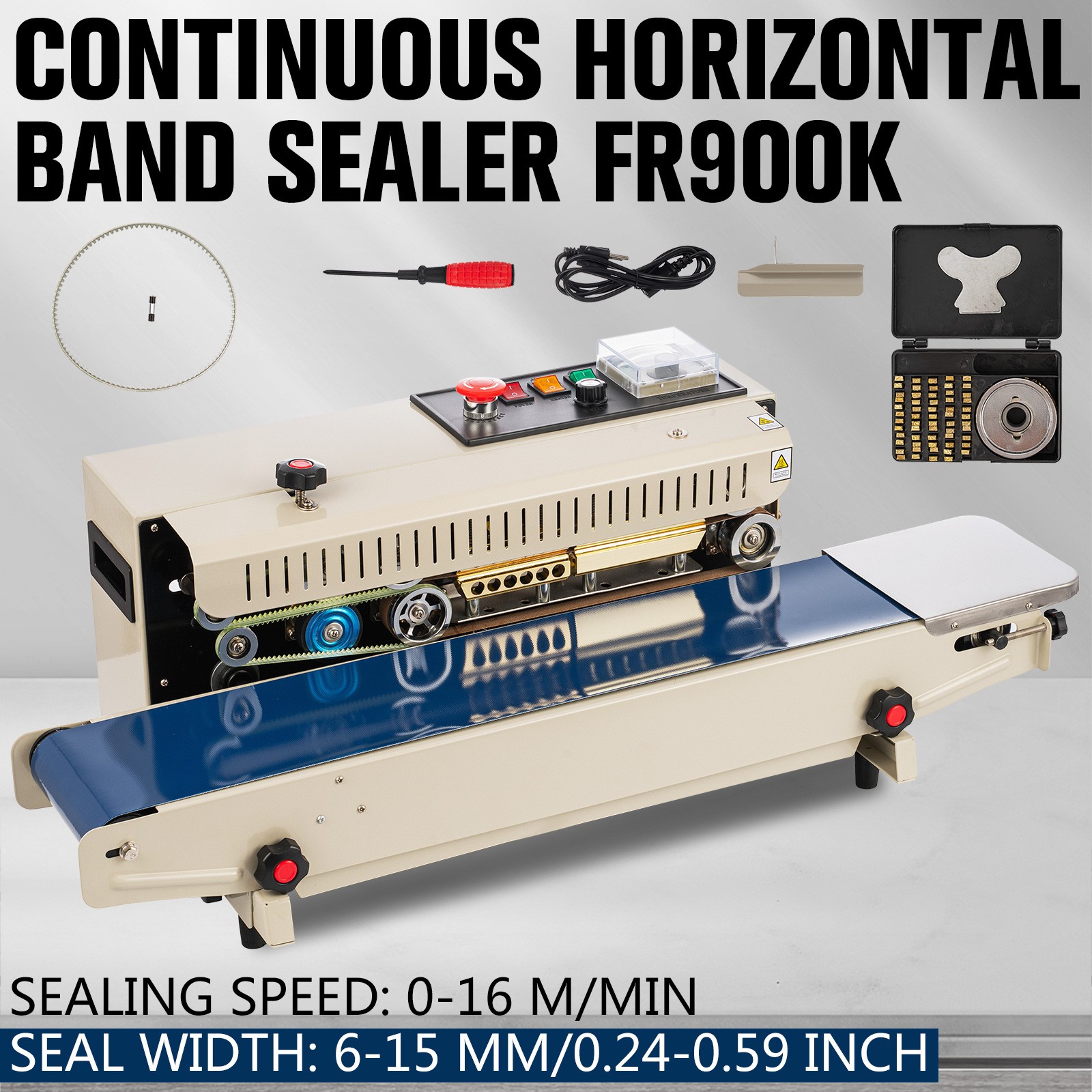 Continuous Sealing Machine FR-900 Automatic Horizontal Plastic Bag Band Sealer