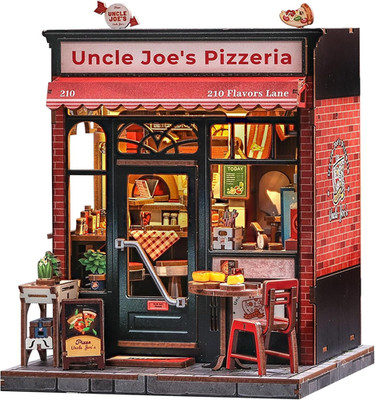 Book Nook Kit - DIY Miniature Pizza Shop Booknook Kits for Adults and Teens, 3D 