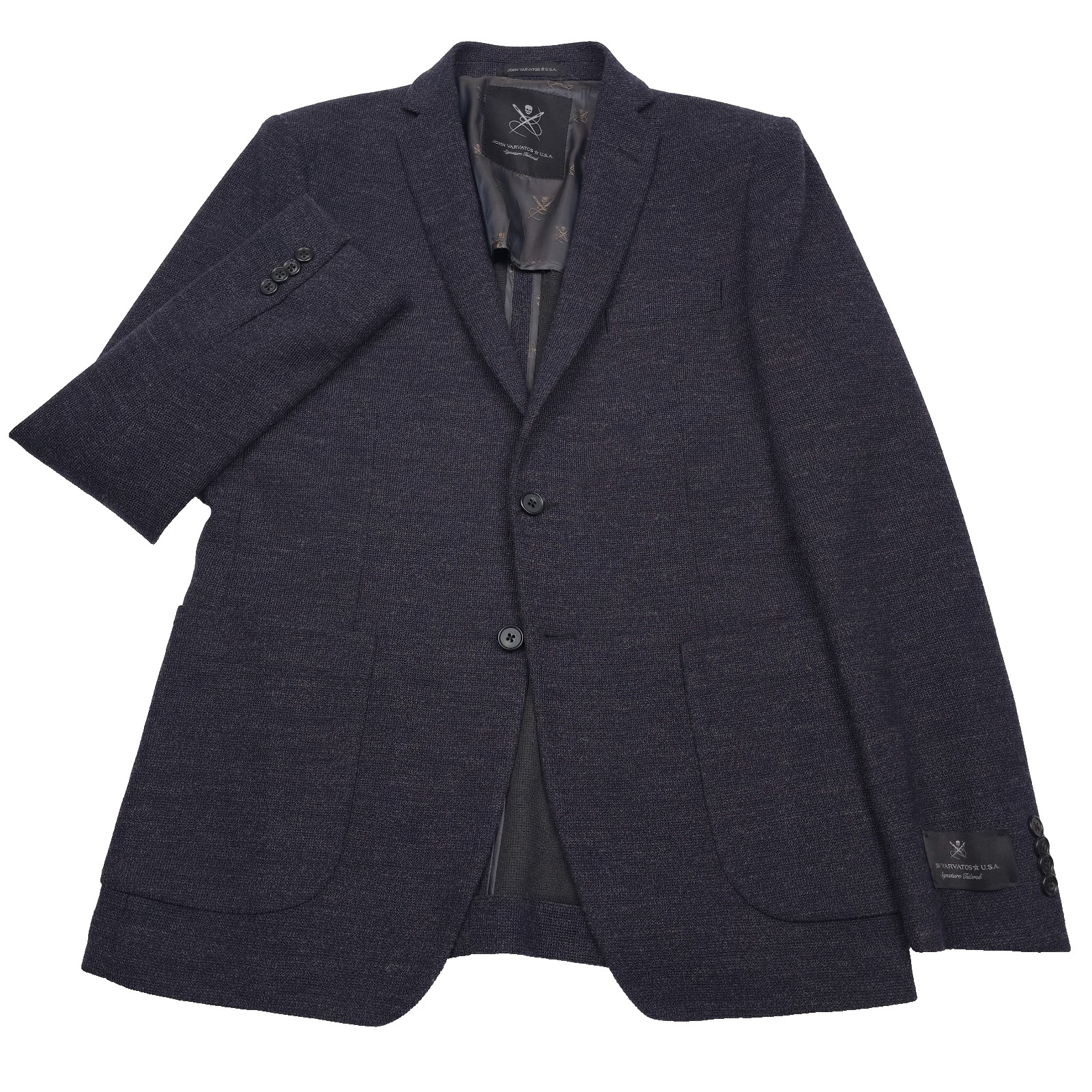 John Varvatos Jersey Melange Varick Sport Coat Mens 38R Blue Blazer Jacket 29690₽