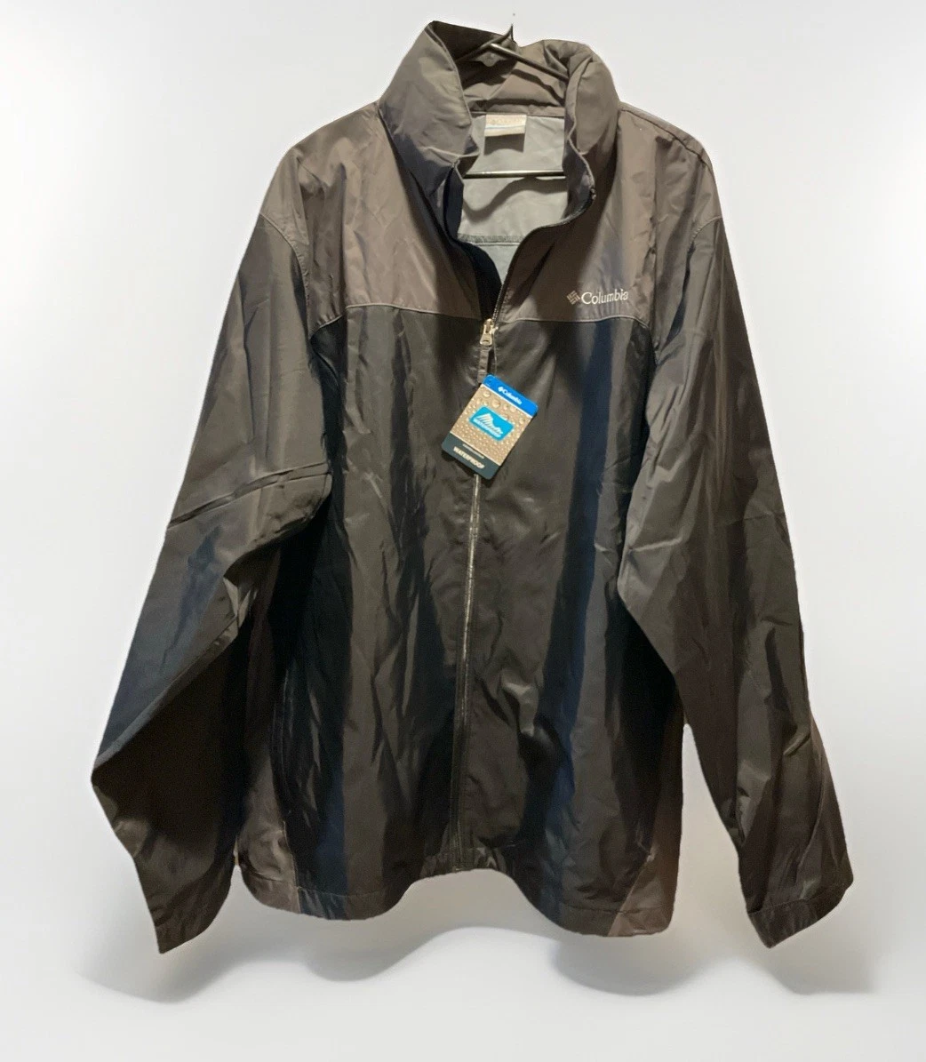 Columbia Jacket Mens XL Glennaker Lake Rain Waterproof Black Zip Up WIndbreaker