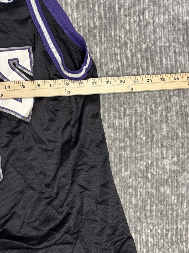 Camiseta deportiva Sacramento Kings Champion Stojakovic #16 negra púrpura XL 48 nailon rara Foto 2 de 4