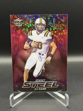 2023 Leaf Trinity Steel CJ Carr /7 Notre Dame Fighting Irish Crimson Bubbles