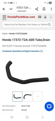 #ad #ad Genuine Honda Drain Tube OEM 17372T2AA00 $17.20