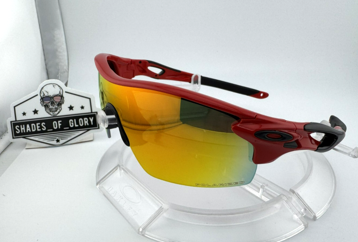 OAKLEY RADARLOCK PITCH INFRARED W/ FIRE IRIDIUM POLARIZED RED