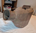 Country Store Coffee Grounds Collector Dispenser Old Worn Primitive Red Paint — photo 6