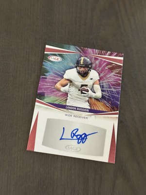 2025 SAGE High Series Autographs Red A-LR2 LANDON RUGGIERI Signed Auto ROOKIE RC