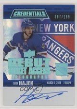 2019-20 Credentials Debut Ticket Access Autos 87/299 Tier 1 Libor Hajek Auto 3vx