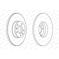 Ferodo 2X Bremsscheibe Hinten Ø290 Mm Voll Beschichtet FüR CitroëN Jumpy Kasten
