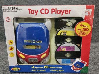 Vtg 90s Toy NavyStar Portable CD Player 4 Discs 100 Songs
