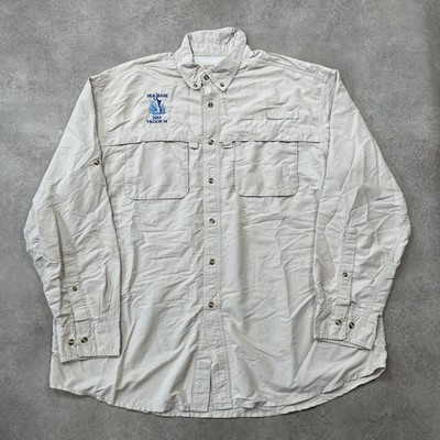 L.L.Bean Angelhemd Herren XL Langarm Performance Button Down, Beige