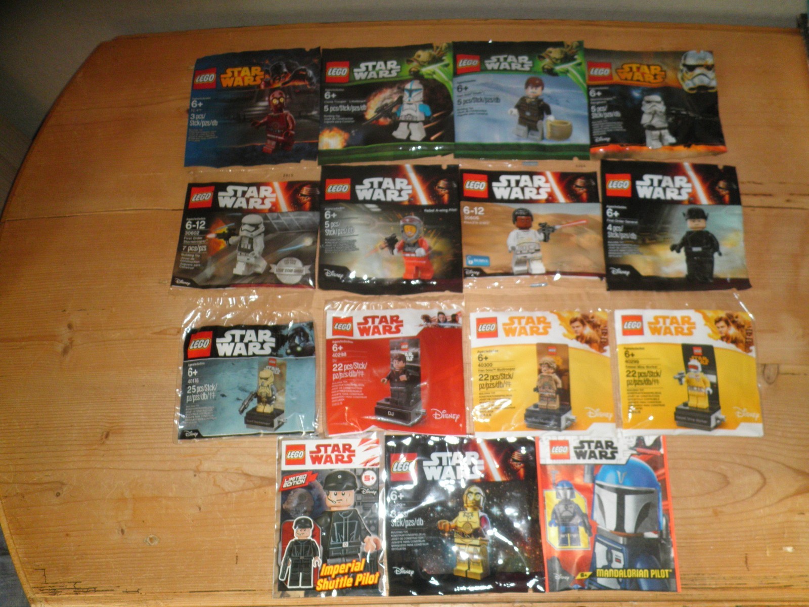 Lego Star Wars lot 15 polybags sachets neufs figurines et micro-vaisseaux