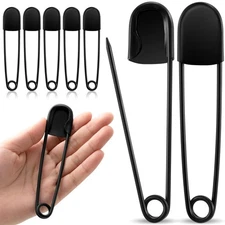 5 Pcs 5 Inch Jumbo Stainless Steel Safety Pins Large Heavy Duty Huge Strong L...