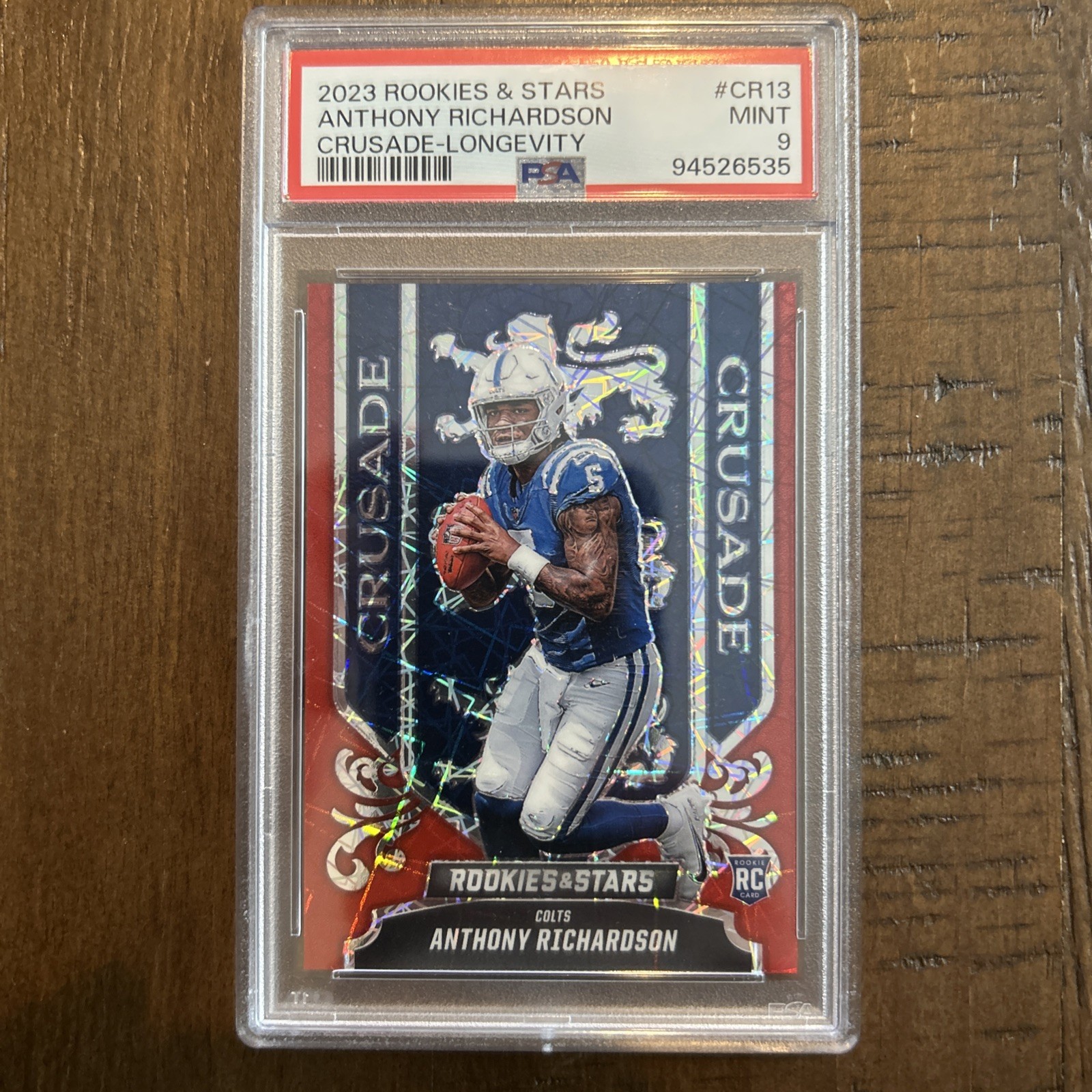 2023 Panini Rookies & Stars Crusade Anthony Richardson #CR-13 PSA 9