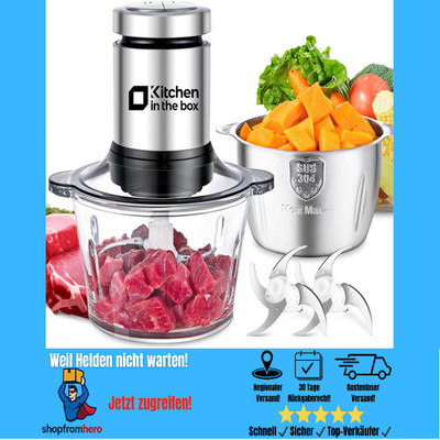 Stainless Steel Chopper | 400W Power | Dual Bowl System