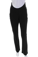 Danielle Bernstein Womens Textured Wide Leg Zip Dress Pants Black Size 08