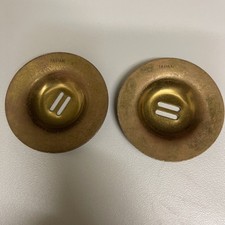 VINTAGE Tribal Professional BRASS Finger Cymbals Set of 2 made Japan
