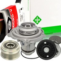 Gates 5PK1590 Keilrippenriemen-Satz + Freilauf Wapu FüR Audi A4 Vw