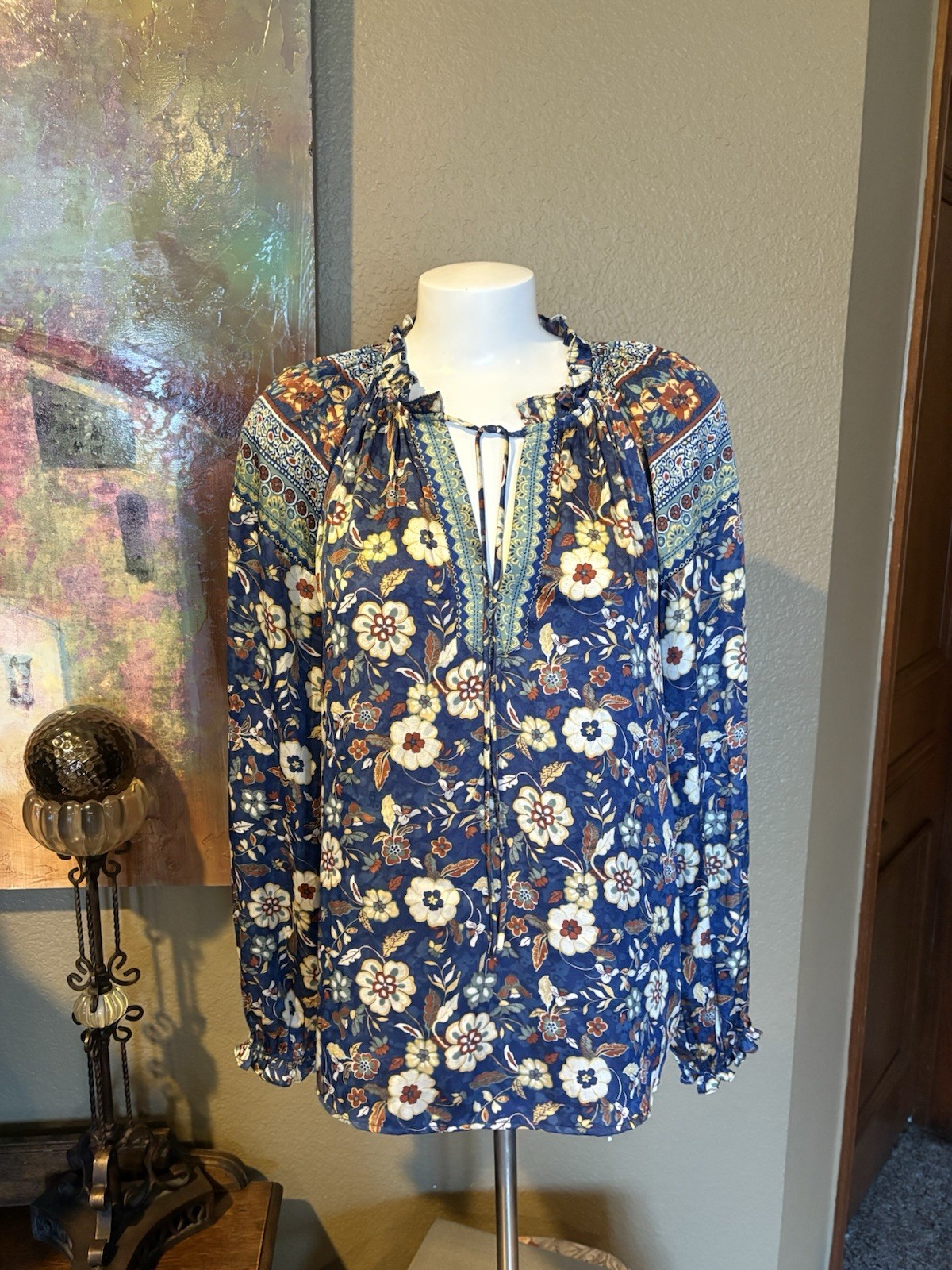 Current Air Los Angeles Women's Floral Print Blouse Medium