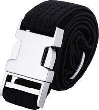 Toddler Kids Adjustable Buckle Belt - Elastic Child Silver Buckle Belts for Girl